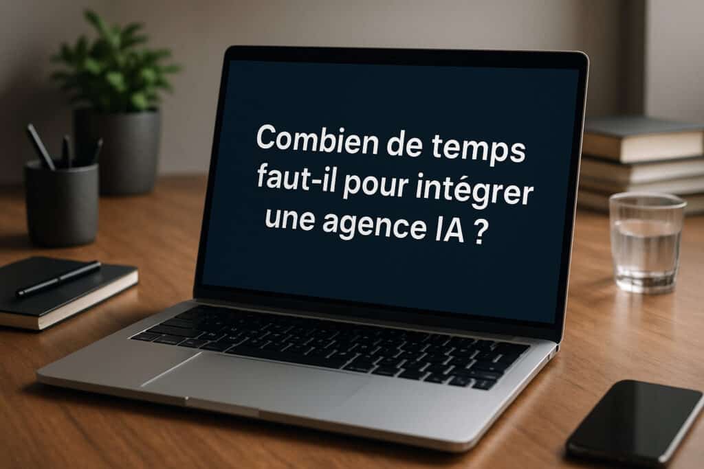 Montre d'horloge représentant le temps nécessaire pour intégrer une agence IA