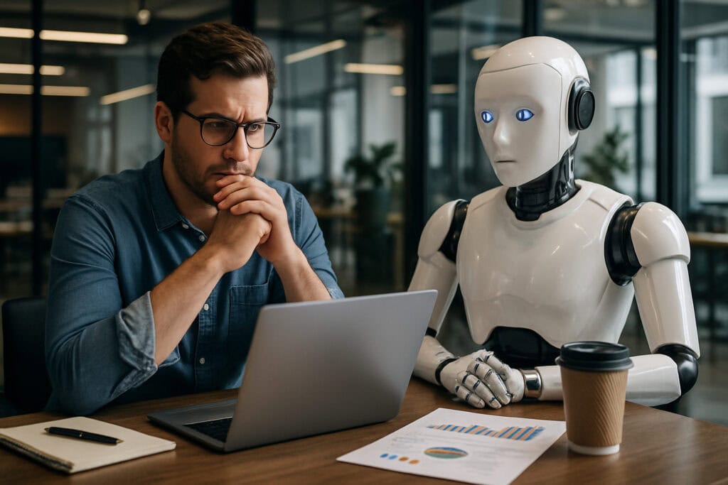 Schéma illustrant l'impact de l'IA sur les métiers