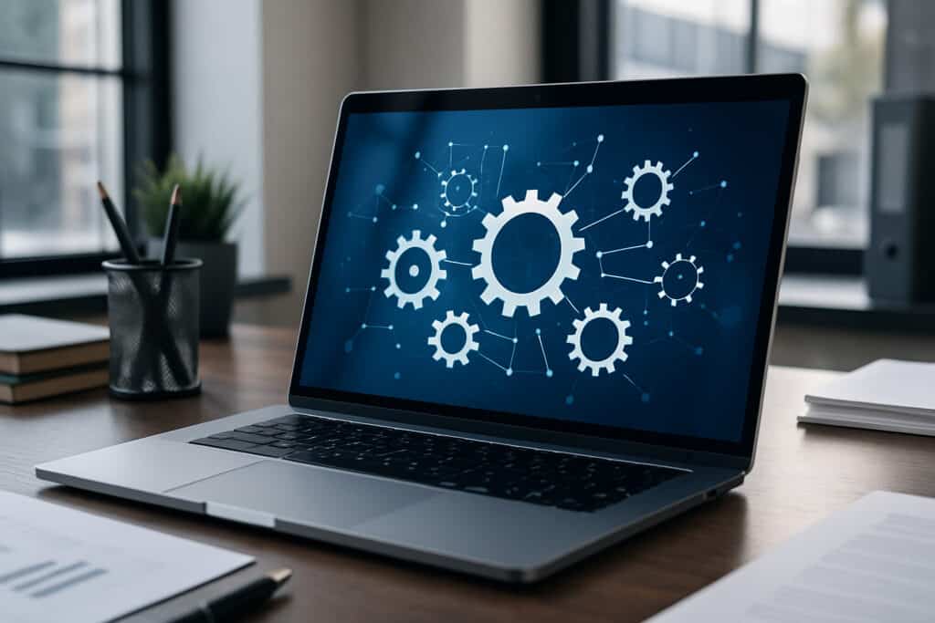 Automatisation d'entreprise en action.