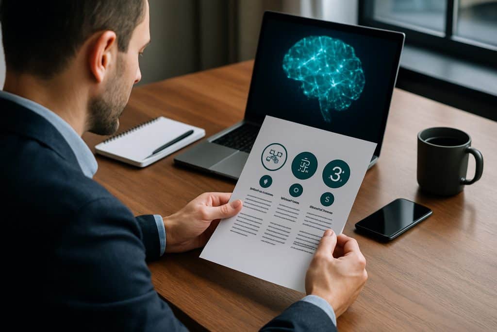 Personnes discutant autour d'une table de stratégies AI