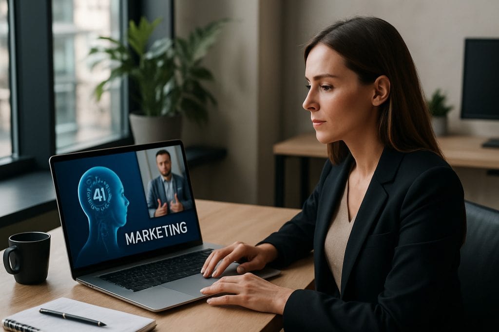 Personnes participant à une formation en marketing IA