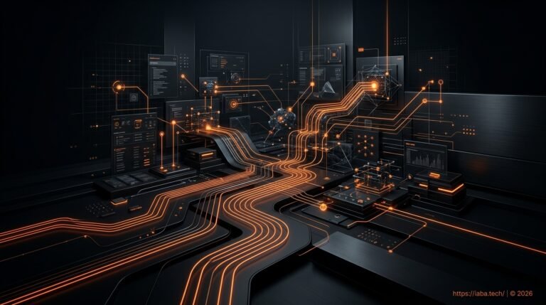 Visualisation de flux de données structurés transformant un catalogue e-commerce B2B en visibilité organique sur Google.