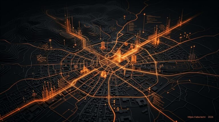 Visualisation d'une topographie numérique interconnectée illustrant l'infrastructure d'acquisition locale pilotée par l'Agence GEO.