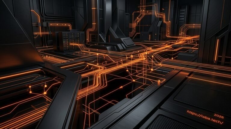 Visualisation de flux de données convergents illustrant l'optimisation de l'acquisition client via l'intelligence artificielle pour les entreprises.