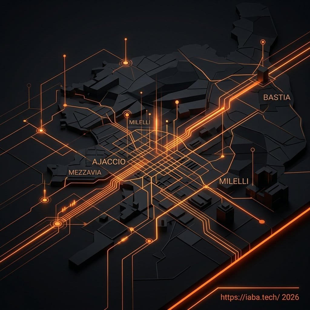 Graphique illustrant la saturation nulle du marché IA à Ajaccio pour les entreprises locales.