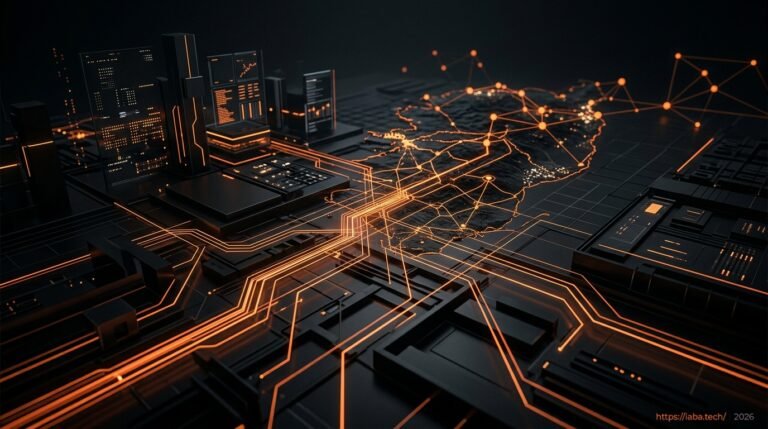 Flux de données numériques ciblant la Corse, illustrant l'acquisition de trafic payant et la capture d'intentions d'achat pour l'Agence SEA Ajaccio.