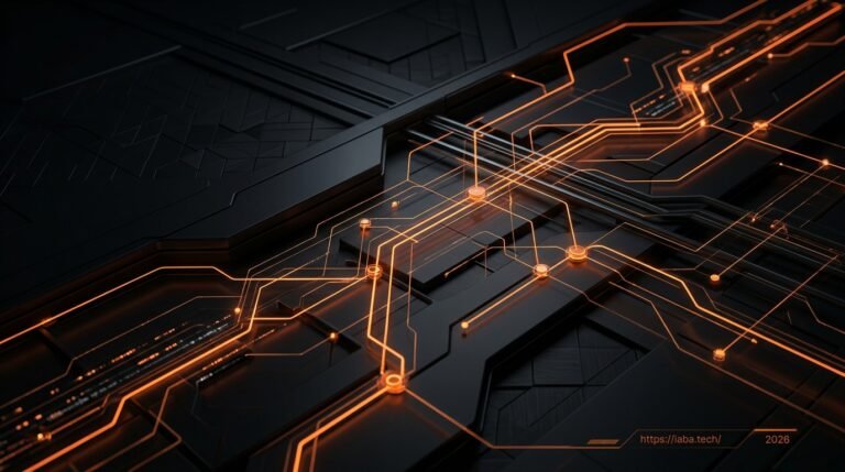 Réseau de nœuds interconnectés symbolisant un écosystème de backlinks qualitatifs pour renforcer l'autorité de domaine et la confiance SEO.