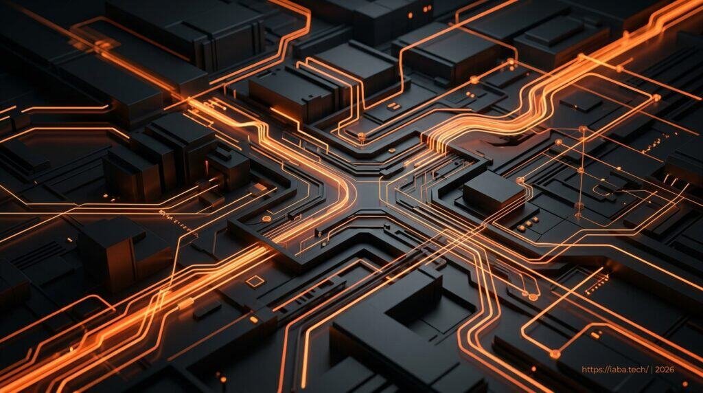 Interface digitale épurée illustrant l'automatisation des flux financiers et administratifs pour la gestion de copropriété et syndic immobilier.
