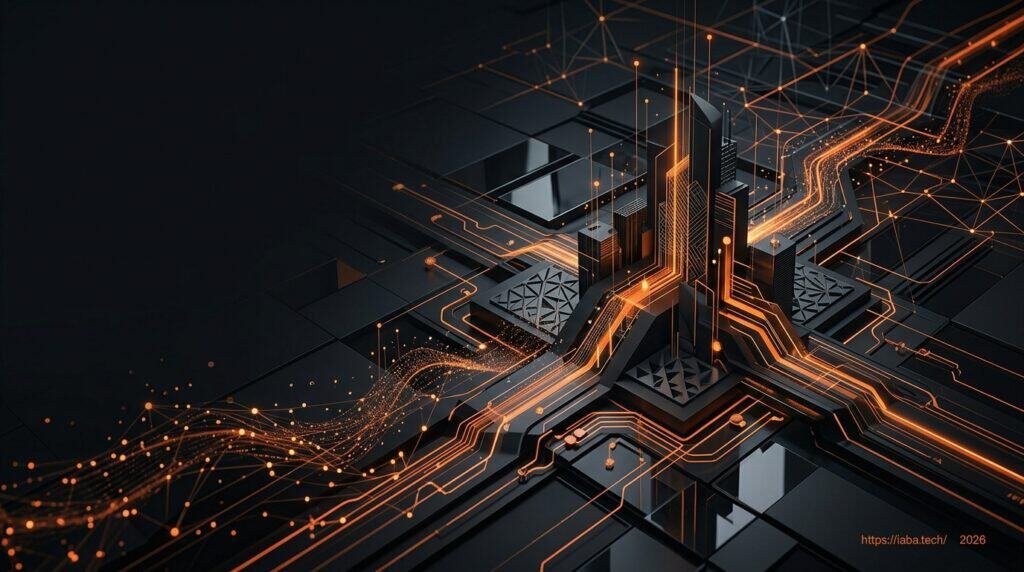 Interface analytique abstraite illustrant le pilotage stratégique d'une entreprise via des indicateurs de performance pour CEO data-driven.