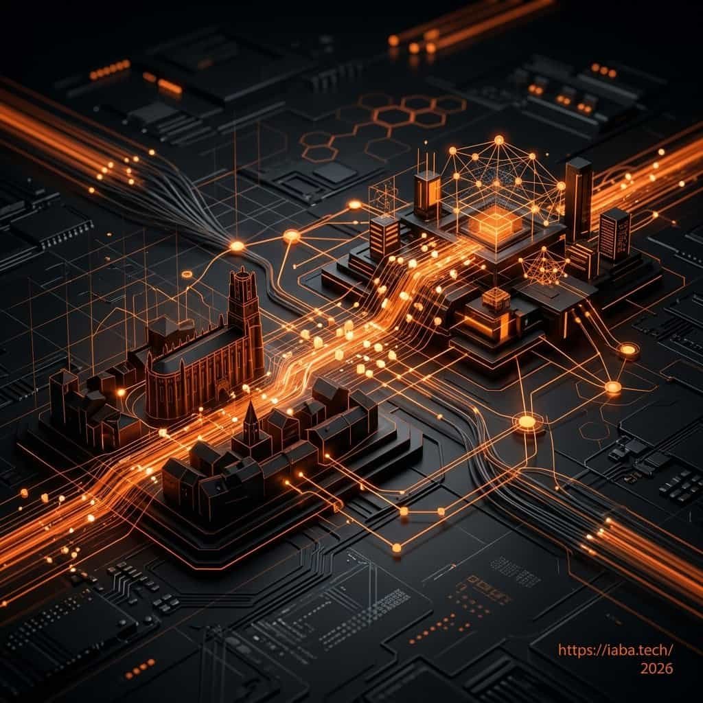 Dashboard analytique illustrant la digitalisation des processus stratégiques pour les dirigeants albigeois via la plateforme iaba.