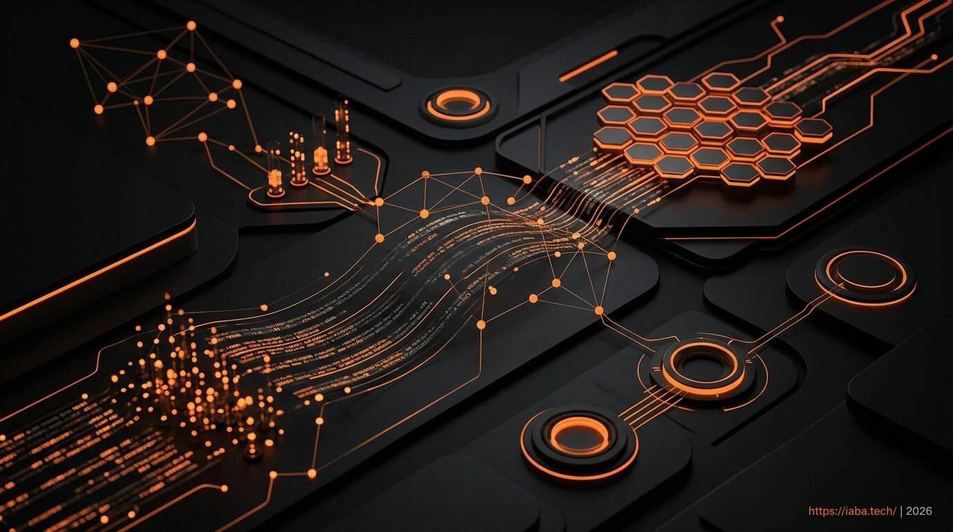 Flux de données structurées illustrant la transformation de dossiers syndic en intelligence décisionnelle avec la solution Data iaba.