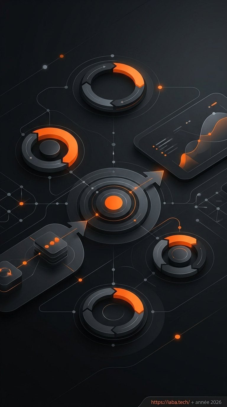 Data 3 Interface de pilotage de flux de données illustrant l'implémentation de solutions d'IA personnalisées pour l'optimisation des processus métier.