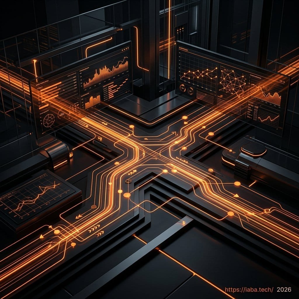 IA et Personnalisation 2 Interface montrant le traitement algorithmique de données clients pour générer des expériences digitales personnalisées par l'IA.