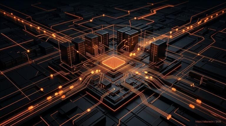 Visualisation d'une architecture web structurée et interconnectée, illustrant l'optimisation de l'infrastructure technique SEO.