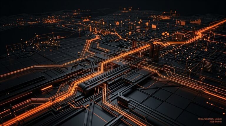 Vision technologique d'une infrastructure algorithmique asymétrique surplombant Marseille, symbolisant le verrouillage stratégique du marché local.