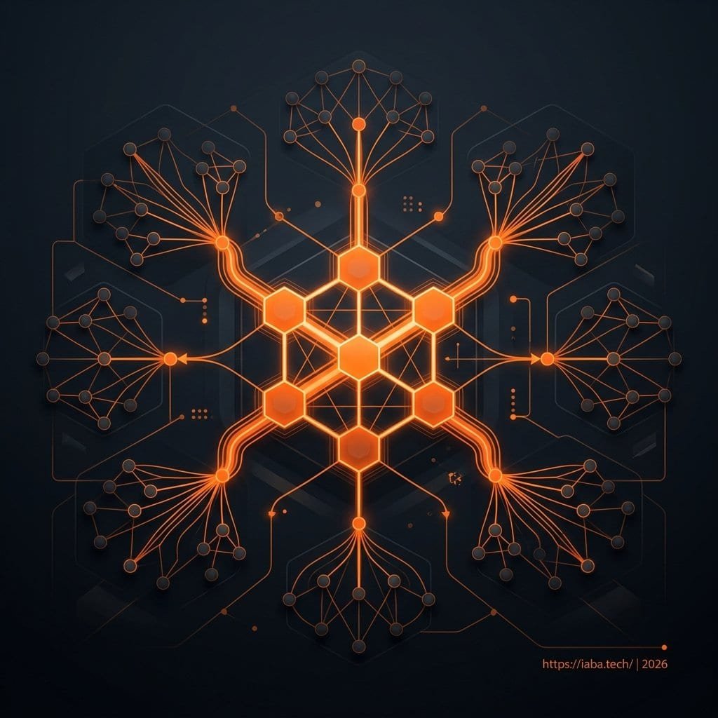 Schéma d'architecture sémantique illustrant le transfert de PageRank entre clusters thématiques et pages commerciales stratégiques.