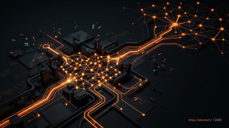Visualisation d'un maillage géographique numérique et de flux de données, symbolisant la capture de leads qualifiés en référencement local B2B.