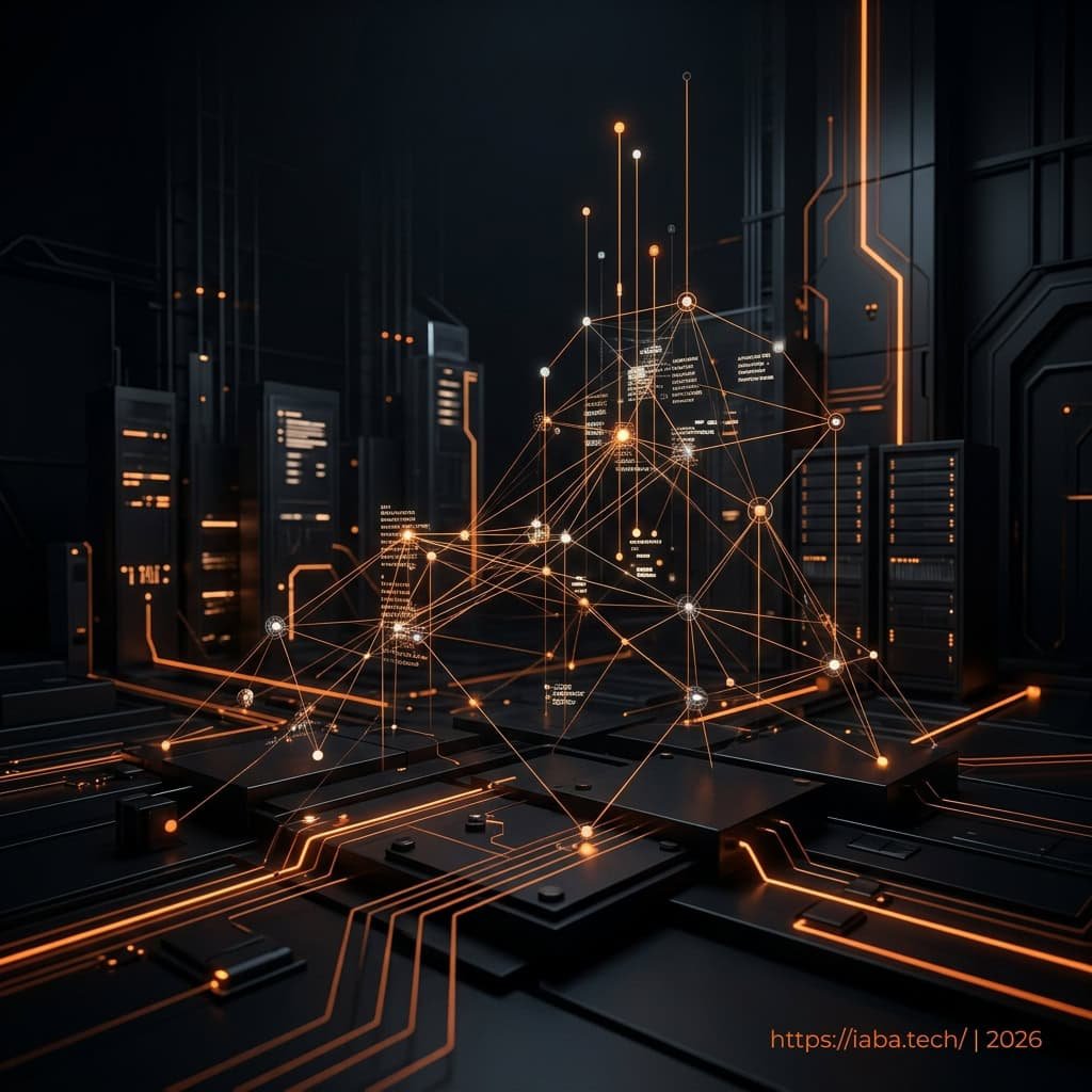 Schéma technique montrant l'infrastructure SEO structurant les données pour améliorer l'indexation et le rendu des moteurs de recherche.