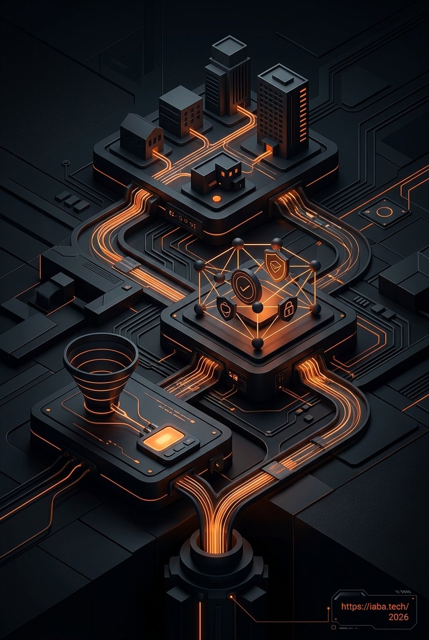 Interface webdesign syndic illustrant périmètre d'intervention, conformité légale et bouton de souscription fluide pour maximiser la conversion.