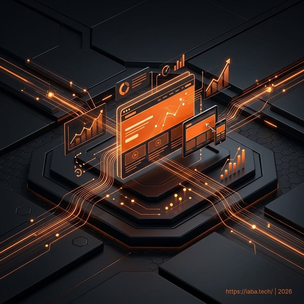 Visualisation d'une interface web design personnalisée illustrant l'optimisation des parcours utilisateurs pour maximiser le taux de conversion.