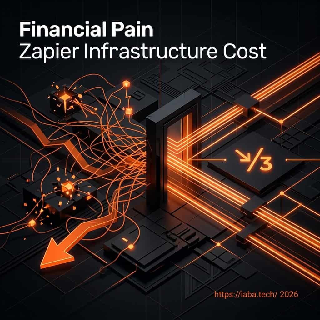Tableau de bord financier illustrant la corrélation entre les tâches Zapier inutilisées et la perte de budget opérationnel en temps réel.