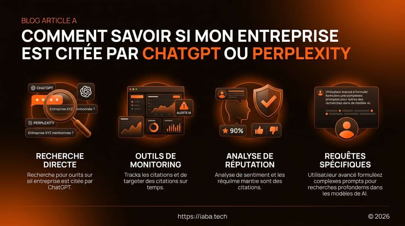 Infographie : 5 étapes pour vérifier la présence de son entreprise dans ChatGPT et Perplexity en 2026