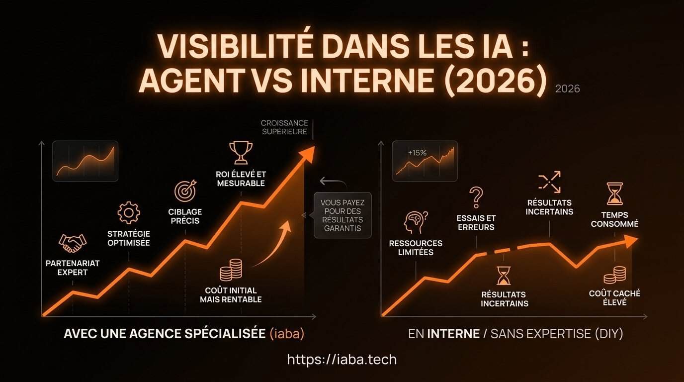 Graphique de comparaison visibilité organique GEO vs SEO classique