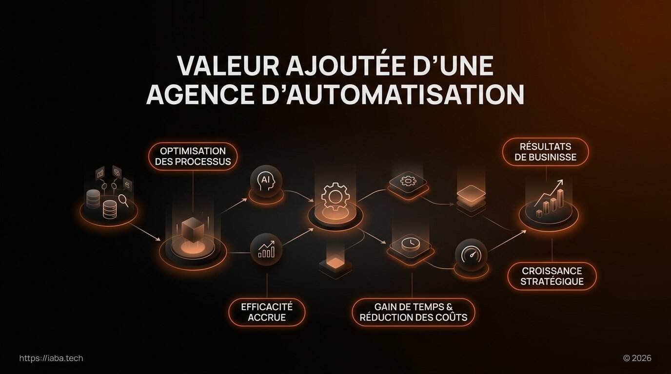 Schéma de fonctionnement d'une automatisation IA
