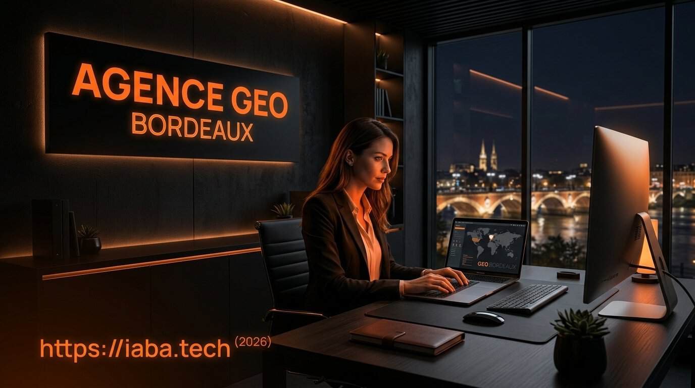 Expert consultant travaillant sur une stratégie de référencement IA pour une agence GEO à Bordeaux