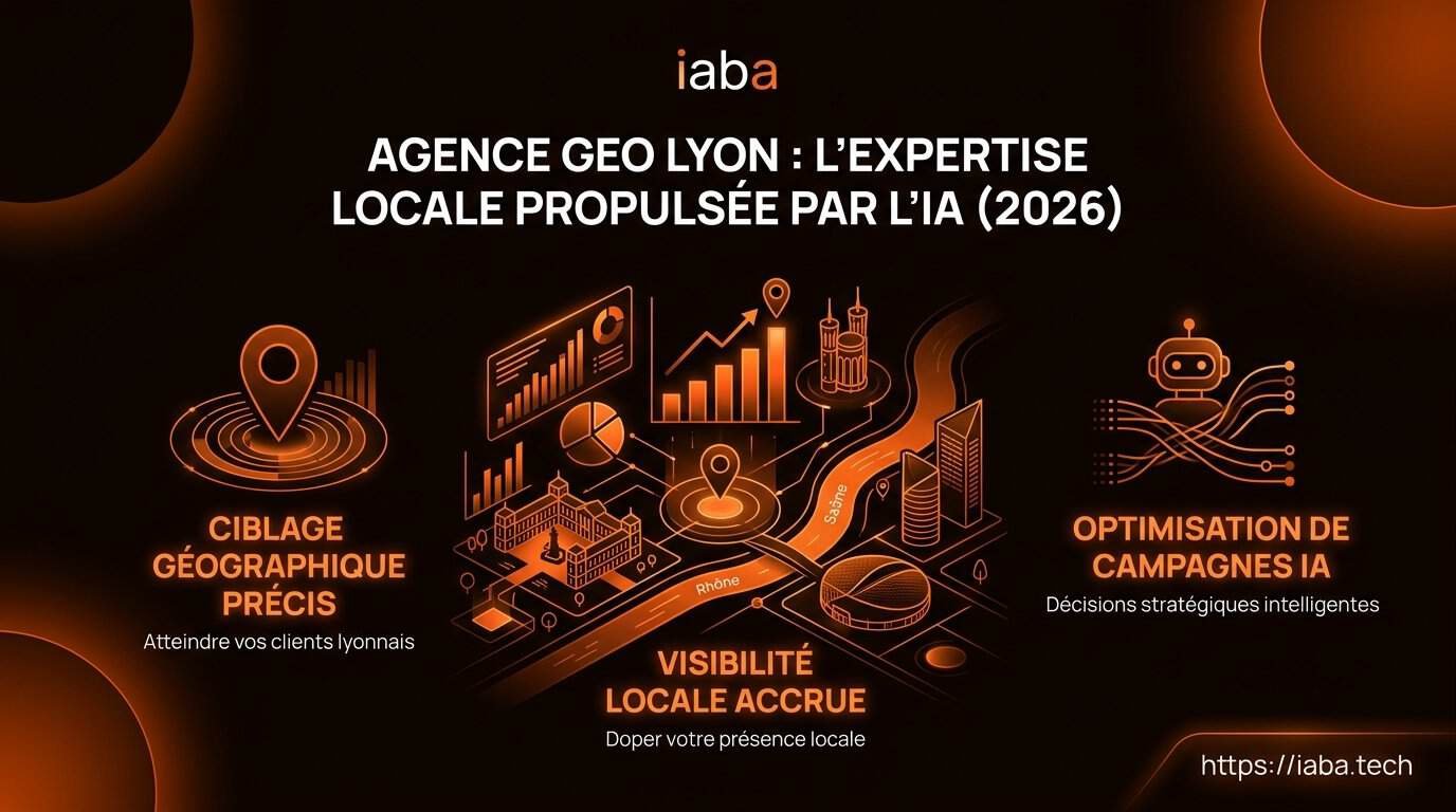 Agence GEO Lyon 2026 : Visibilité IA B2B (ChatGPT, Gemini) 2 Infographie du processus de Generative Engine Optimization par une agence SEO IA à Lyon