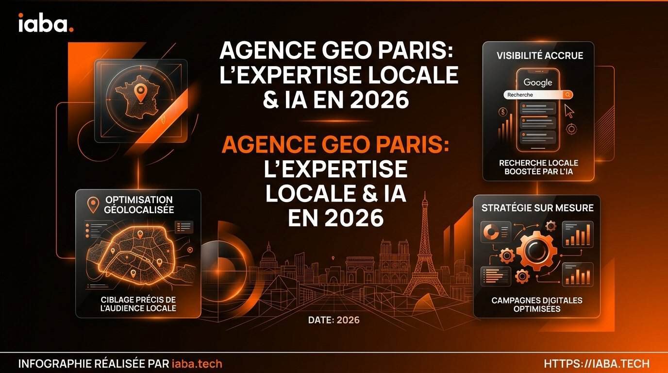 Infographie du processus Generative Engine Optimization par notre agence GEO Paris