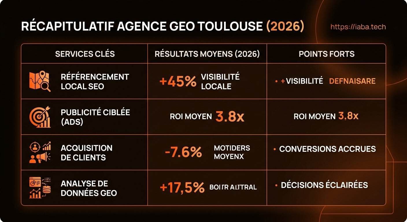 Agence GEO Toulouse 2026 : Référencement IA B2B 4 Comparatif des services d'agences GEO à Toulouse en 2026 par secteur d'activité