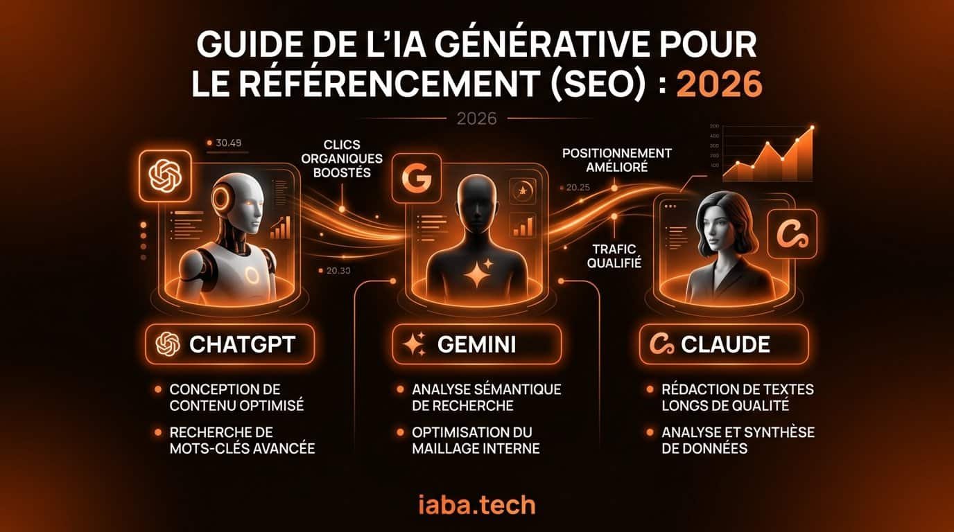 ChatGPT, Gemini ou Claude pour le SEO ? Comparatif 2026 3 Infographie comparant les capacités sémantiques de ChatGPT Gemini Claude pour le SEO