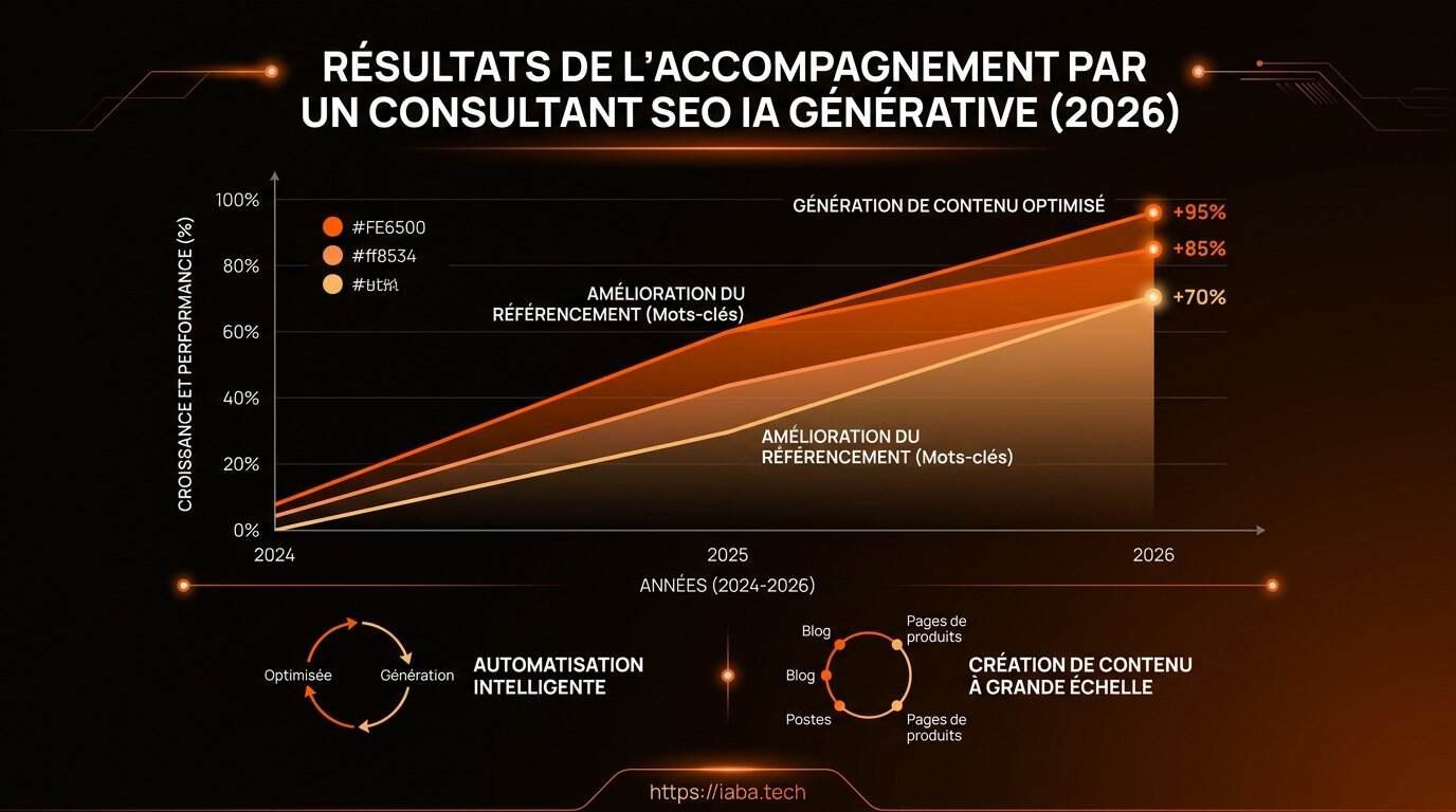 Consultant SEO IA générative ou agence : que choisir en 2026 ? 3 Graphique : comparaison croissance trafic SEO classique vs consultant SEO IA générative sur 12 mois