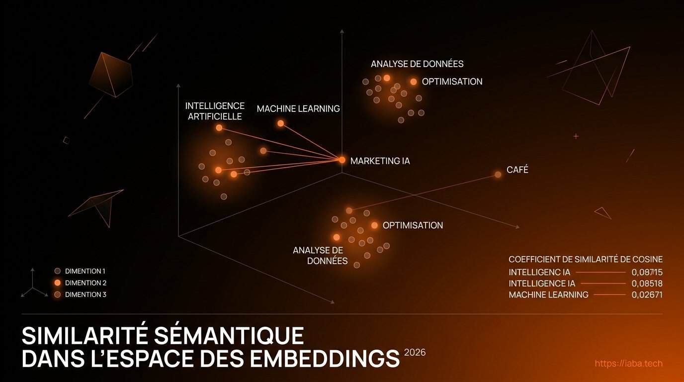 Graphique comparant les scores de similarité sémantique par modèle d'embedding en 2026