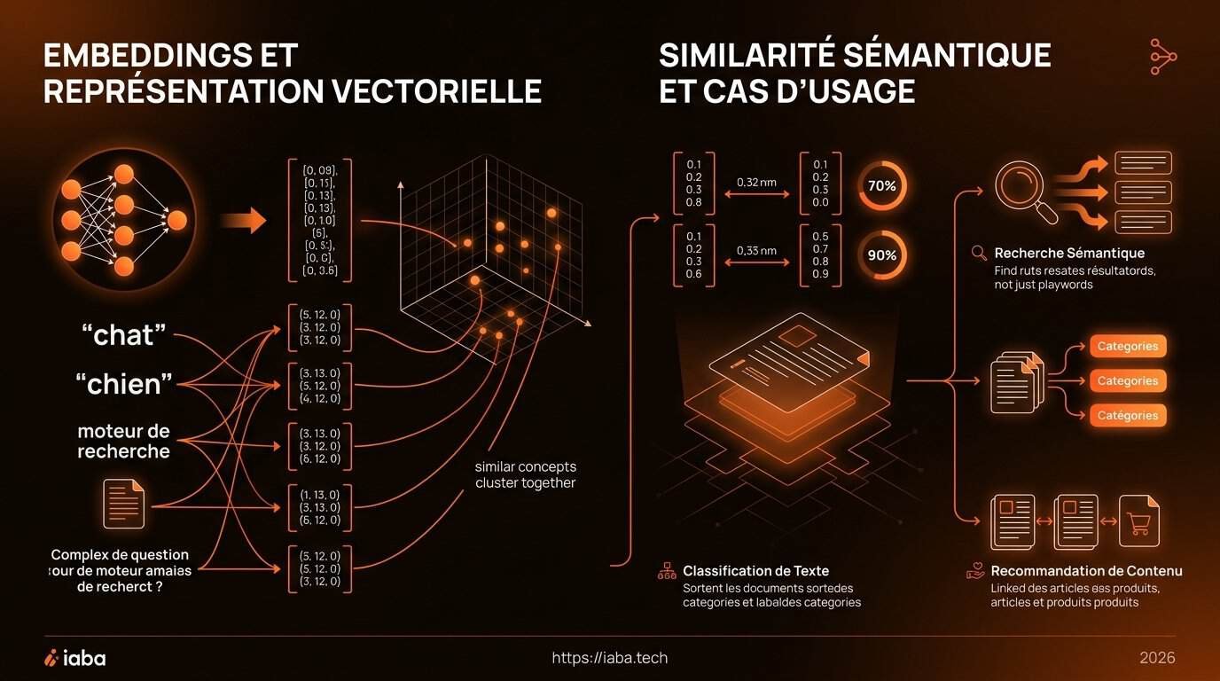 Schéma explicatif du processus de calcul de la similarité sémantique via les embeddings