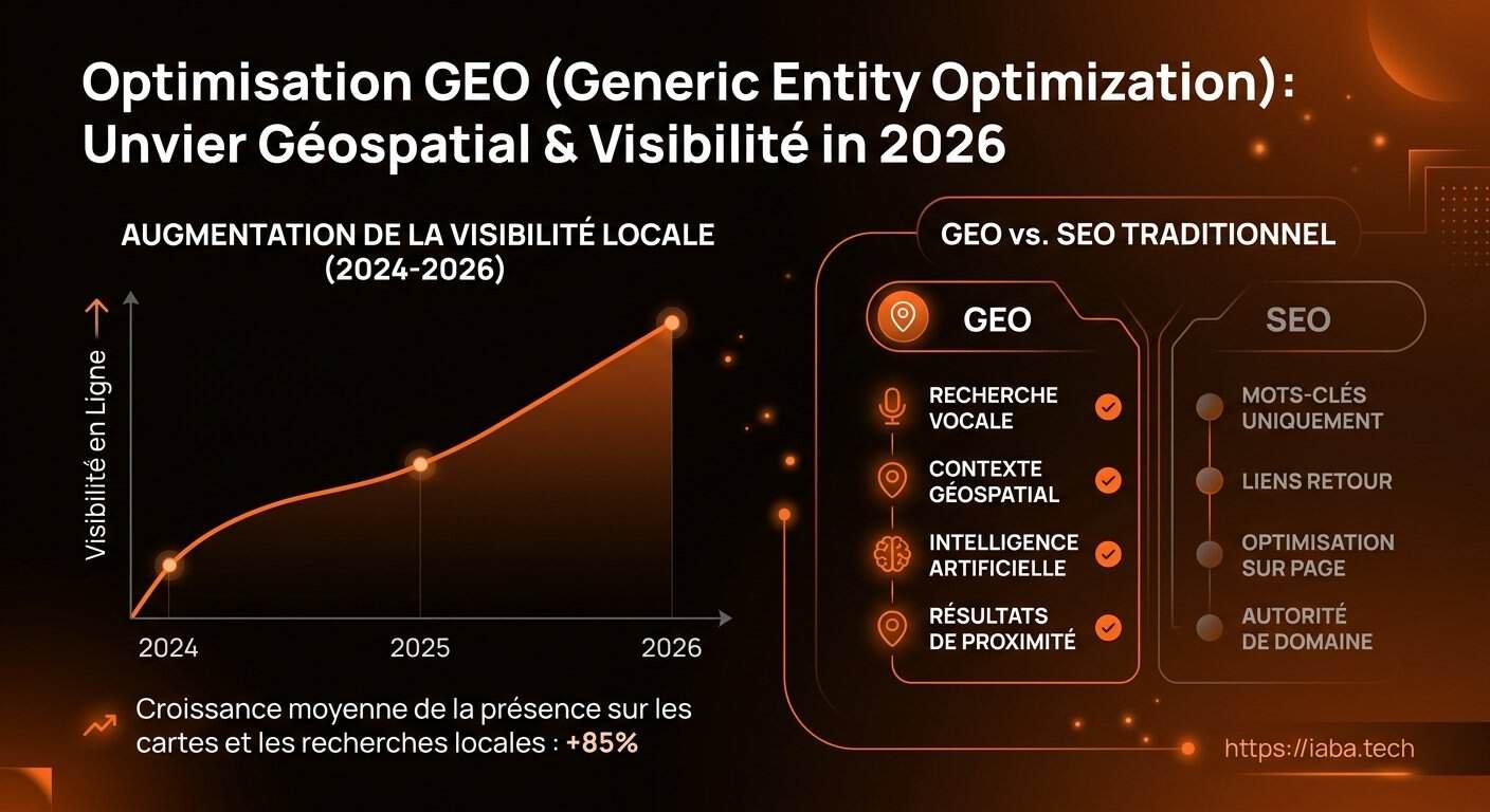 Graphique comparant la visibilité organique vs réponses génératives en optimisation GEO