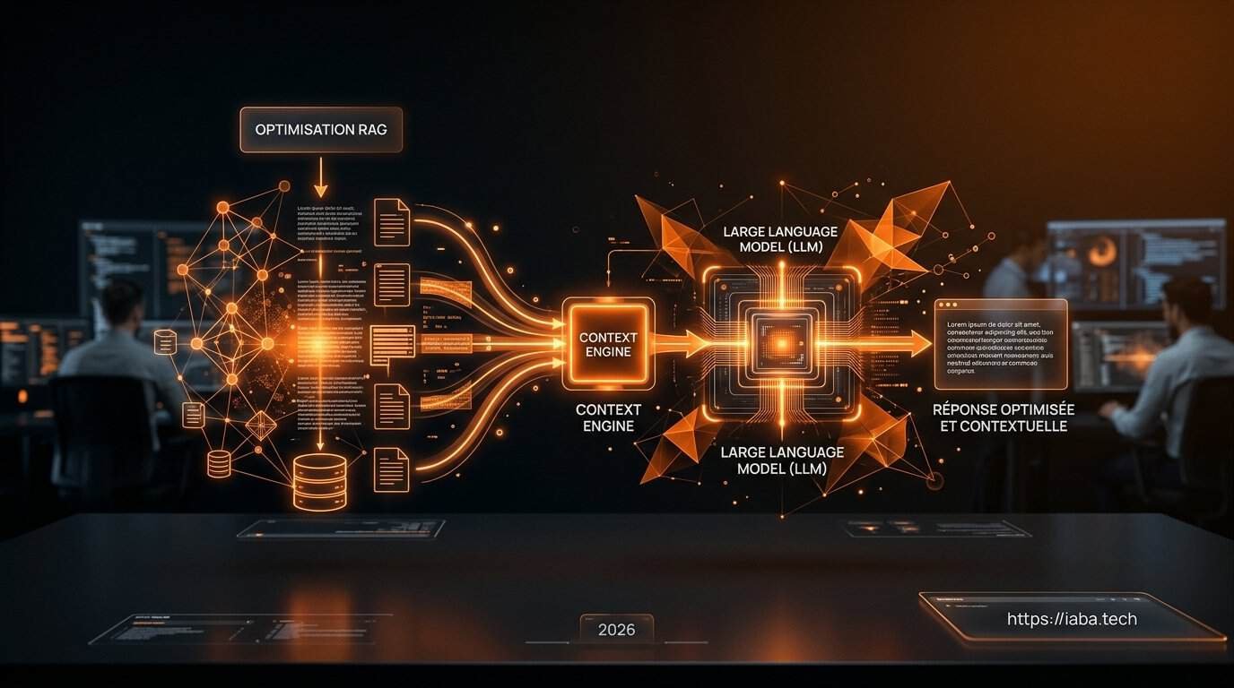 Schéma technique du processus d'optimisation RAG pour les réponses IA
