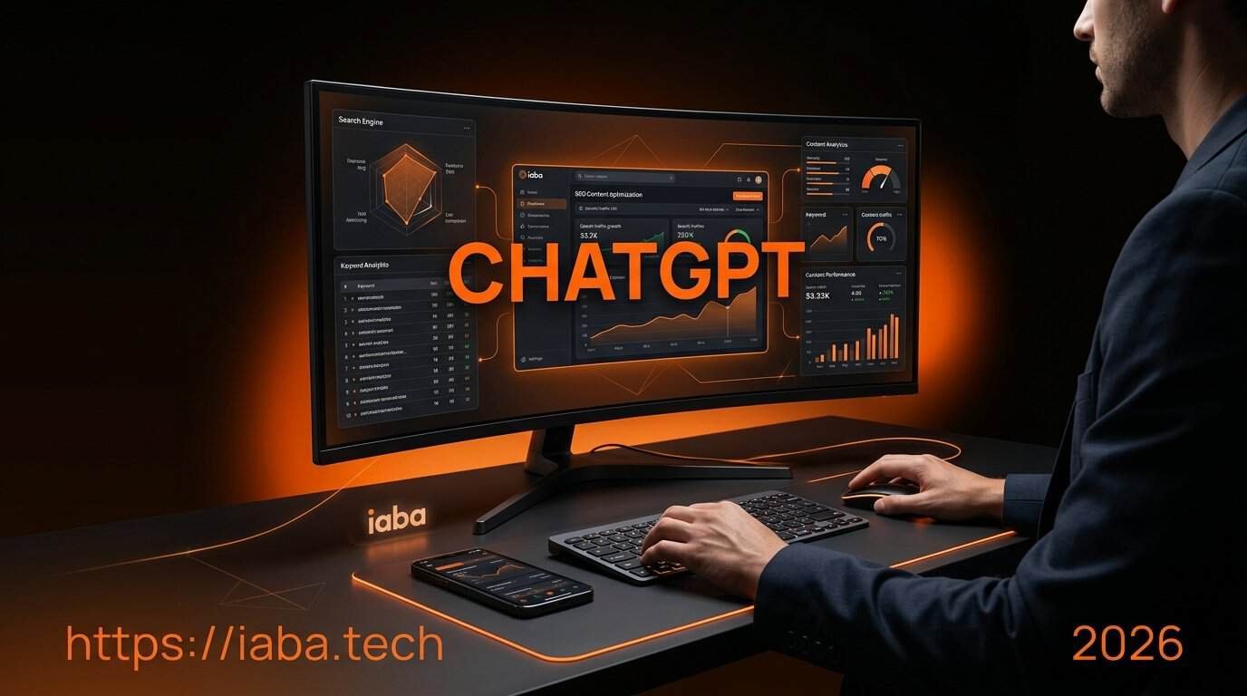 Référencement ChatGPT : Comment être cité par l'IA (2026) 1 Tableau de bord montrant l'utilisation de l'intelligence artificielle pour optimiser le référencement naturel