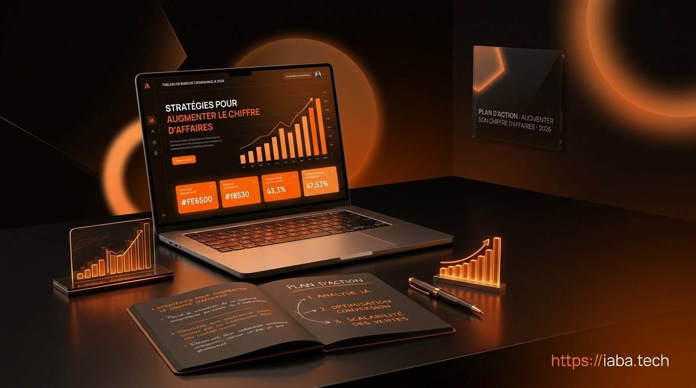 Tableau de bord et graphique de croissance pour augmenter son chiffre d'affaires