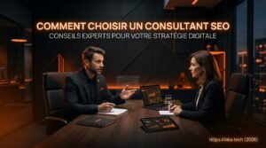 Expert en stratégie digitale analysant des données SEO pour une entreprise