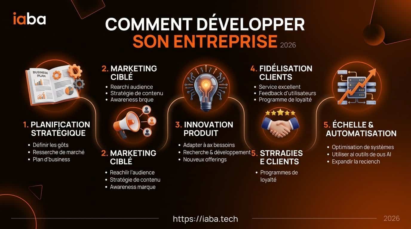 Comment développer son entreprise : les 6 leviers B2B 2 Schéma décisionnel des leviers pour développer son entreprise