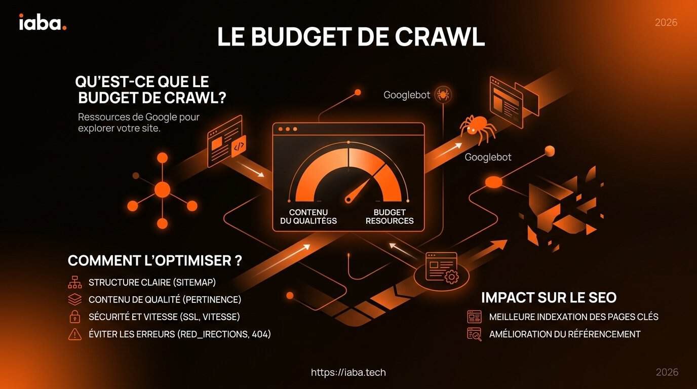 Schéma du processus de crawl budget et priorisation de l'indexation