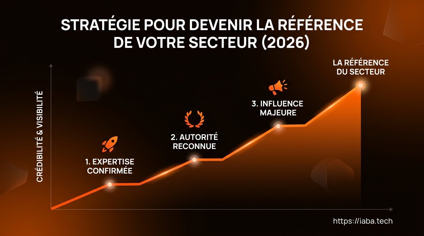 Graphique de corrélation entre autorité et acquisition de parts de marché sur 24 mois pour devenir la référence de son secteur