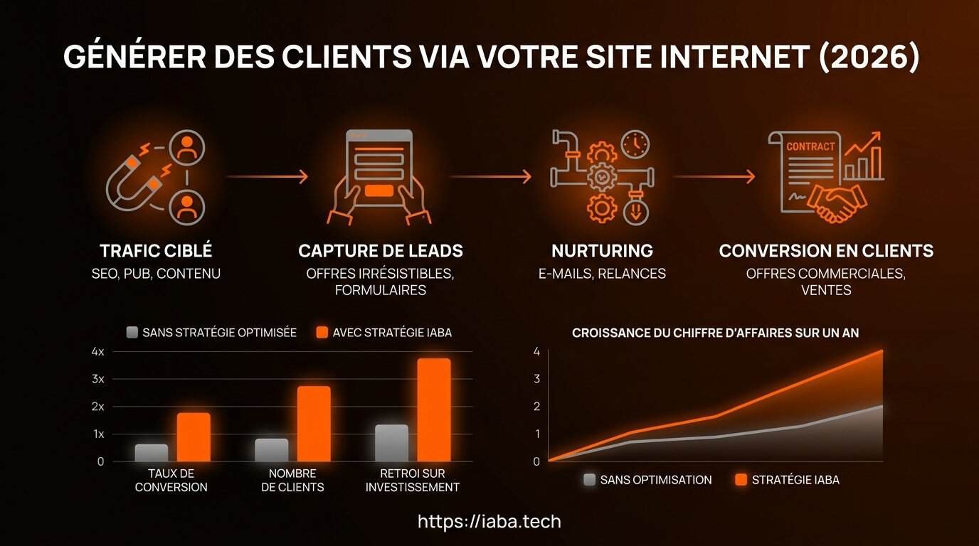 Transformer son Site Internet en Machine à Leads B2B 3 Graphique corrélation SEO taux de conversion génération de clients sur 24 mois