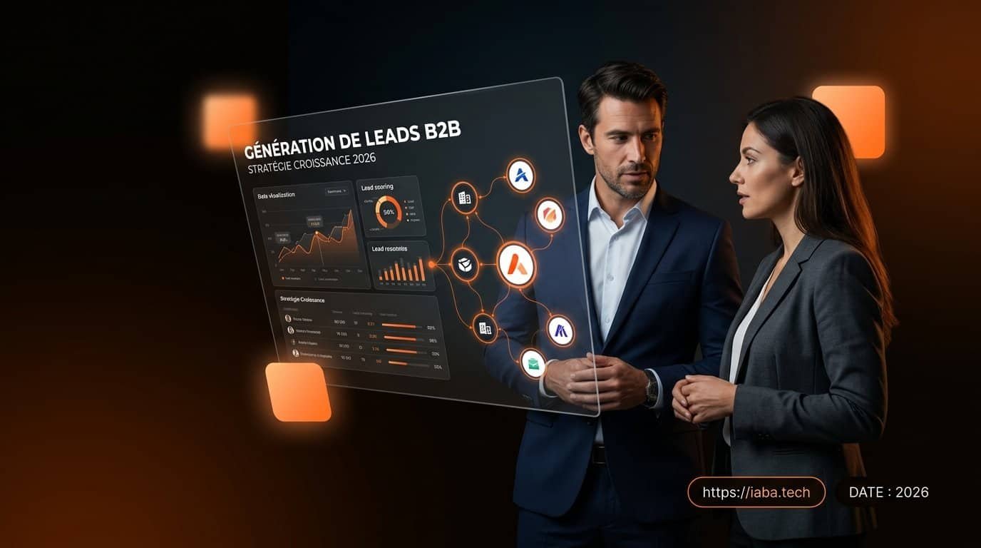 Tableau de bord marketing montrant une stratégie pour générer des leads B2B qualifiés
