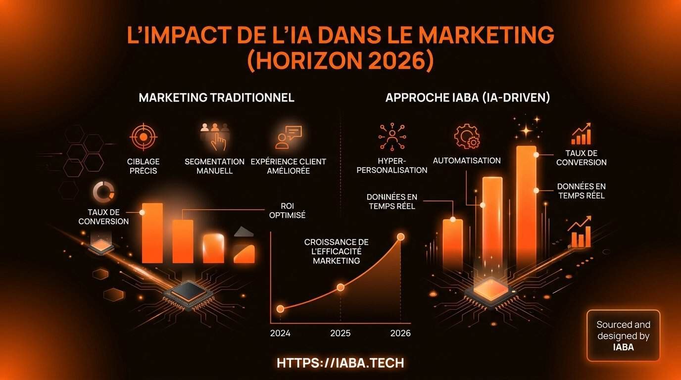 Graphique évolution adoption IA marketing digital 2020-2024 croissance automatisation personnalisation