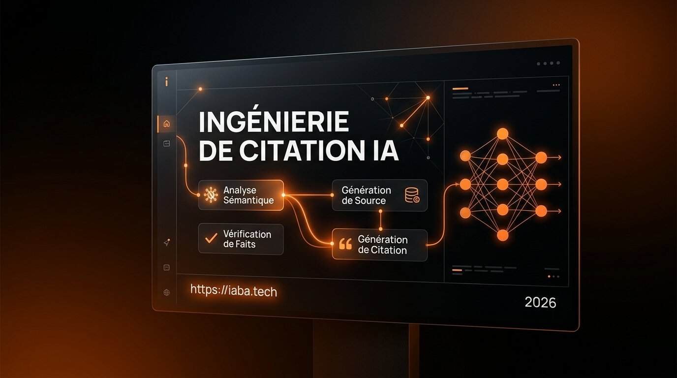 Ingénierie de citation IA : Comment devenir une source LLM 2026 1 Interface montrant une méthode structurée d'ingénierie de citation IA