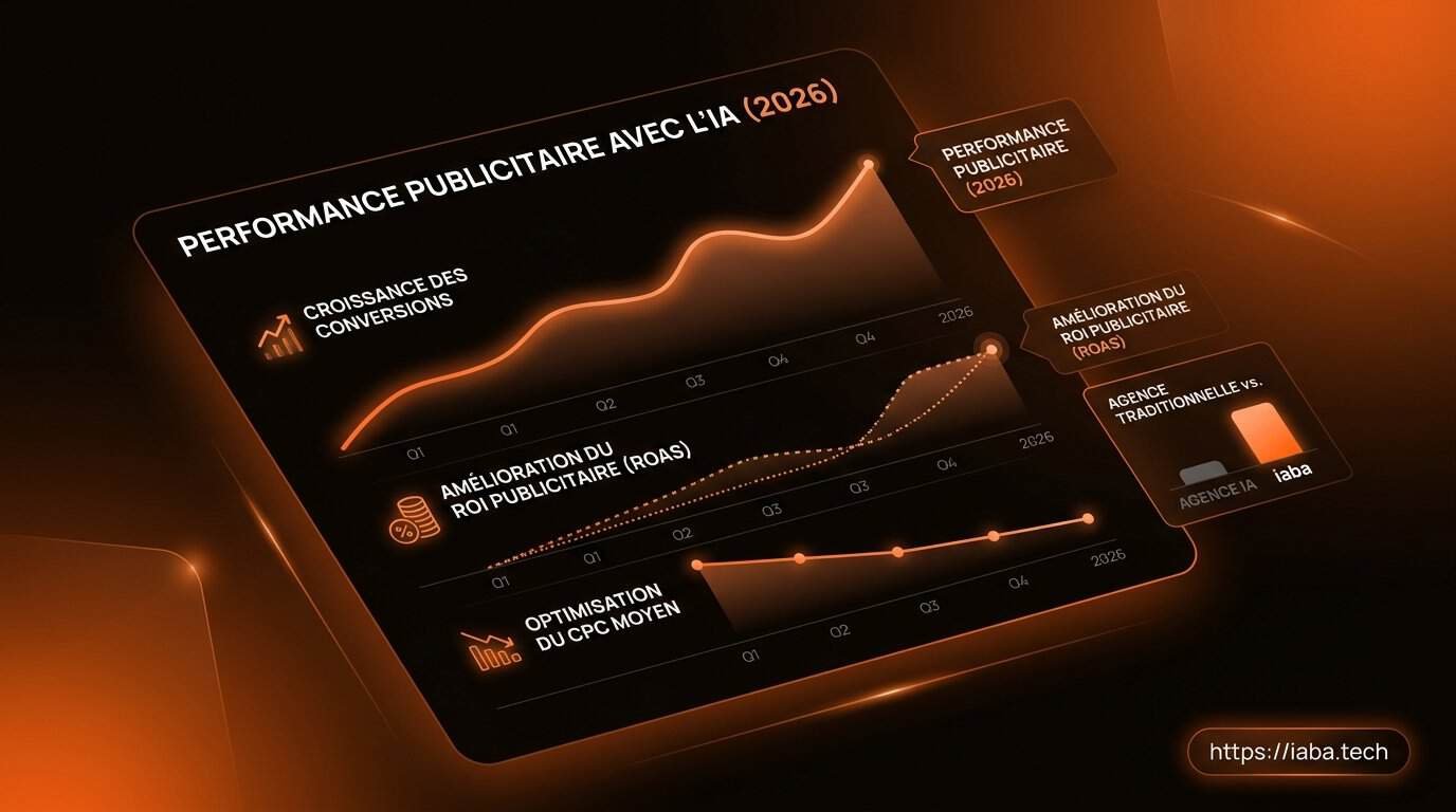 Graphique comparant le ROAS entre gestion interne et pilotage par agence Google Ads certifiée