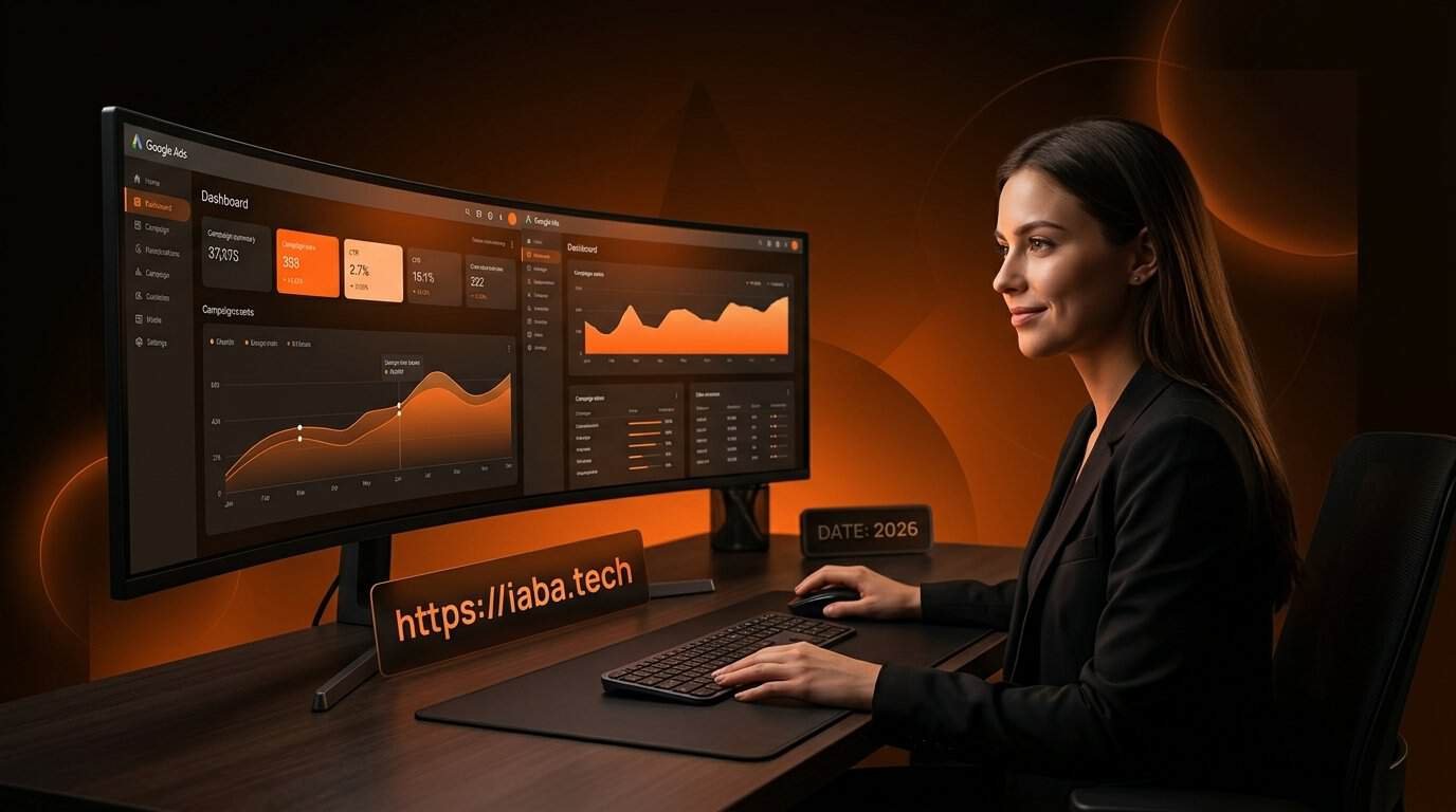 Expert en stratégie digitale analysant des campagnes sur tableau de bord Google Ads